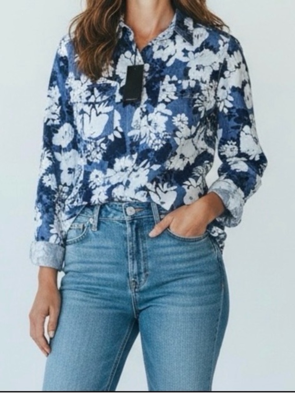 NWT Kut from the Kloth Women’s Floral Button Down Shirt Size S